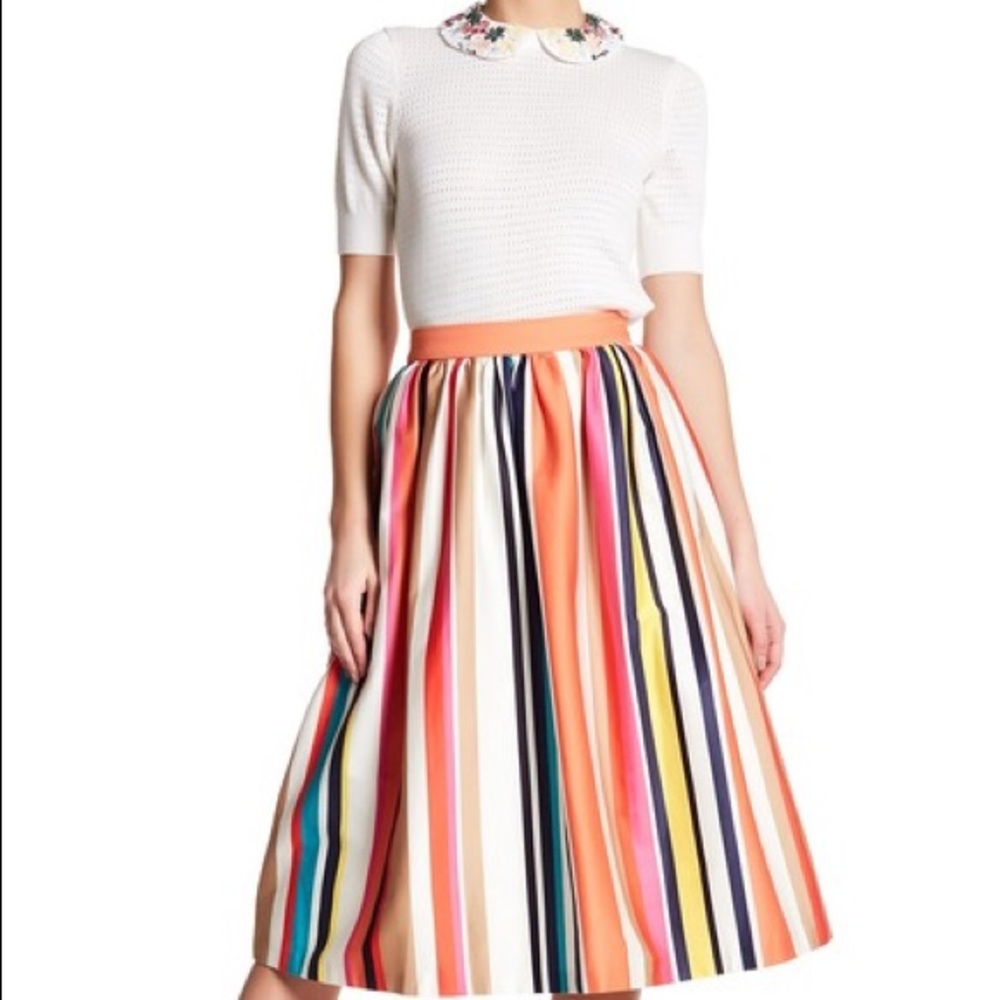 Alice + Olivia Multicolor Striped Skirt Size 6